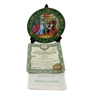 Henri D Arceau Limoges Plate Le Divorce France 80s Vintage